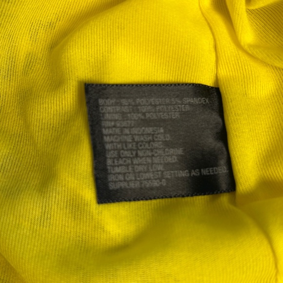 Worthington Womens Butter Yellow Black Tank Top VNeck Athletic Back Sz L - Picture 10 of 12